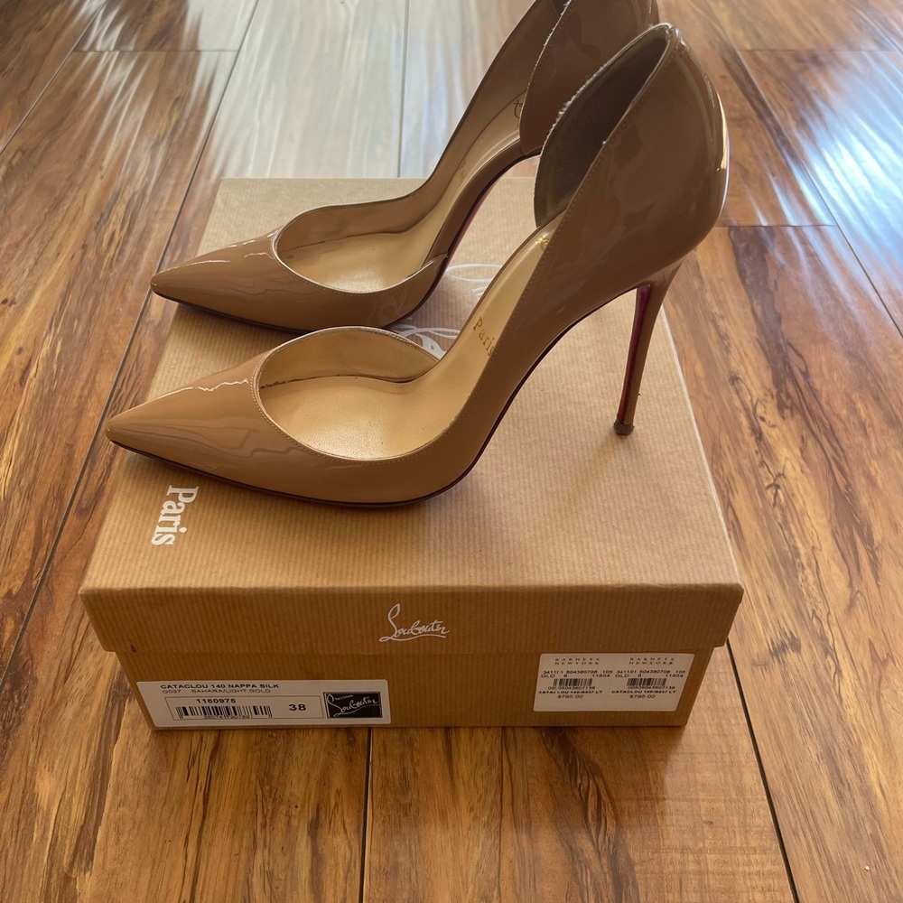 Christian Louboutin Nude Patent Heels